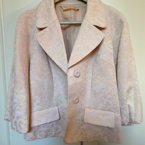 AMAZING BELL SLEEVE JACKET by DEBBIE SHUCHAT Sz L . - Picture 12 of 12
